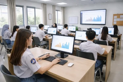 Pelatihan Microsoft Word super intensif menyambut tahun pelajaran baru di SMK Kusuma Bangsa Bogor